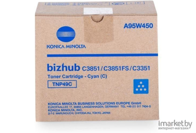 Тонер Konica Minolta bizhub C3351/C3851 TNP-49C синий [A95W450]