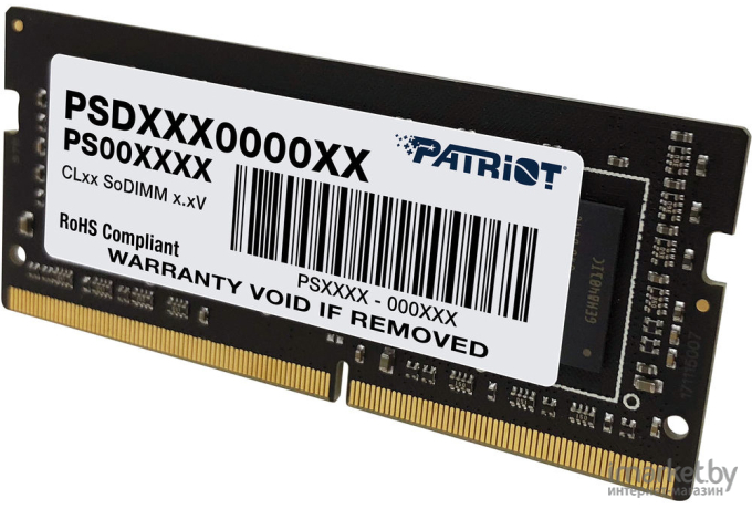 Оперативная память Patriot SO-DIMM DDR 4 DIMM 16Gb PC25600 3200Mhz [PSD416G32002S]