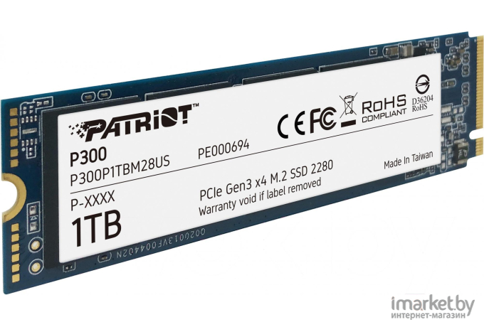SSD диск Patriot M.2 1.0Tb P300 [P300P1TBM28]