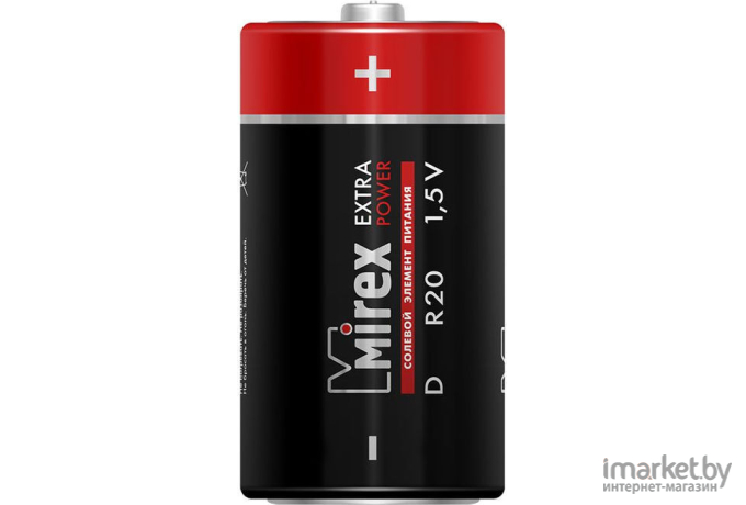 Батарейка Mirex солевая R20/D 1,5V  в блистере 2 шт [23702-ER20-E2]