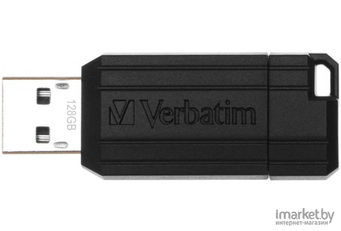 Usb flash Verbatim PinStripe 128GB черный [49071]