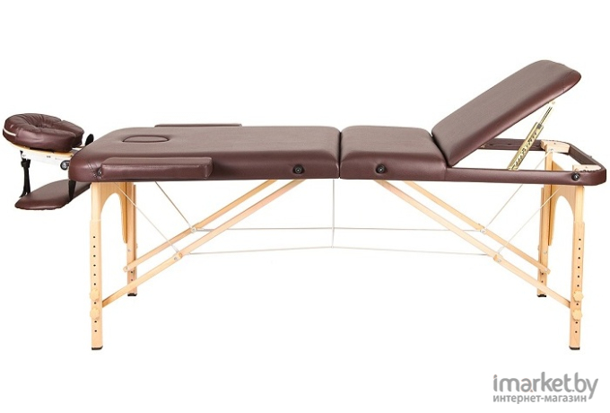 Стол массажный Atlas Sport 70 см складной 3-с деревянный коричневый