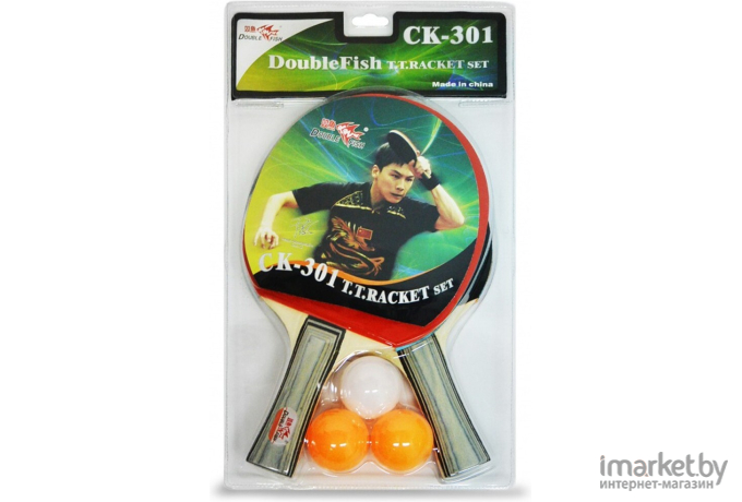 Набор для настольного тенниса Double Fish 2 ракетки и 3 мяча [CK-301]