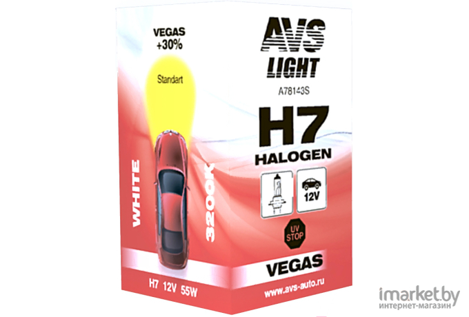 Автомобильная лампа AVS H7 24V 70W 1шт [A78144S]
