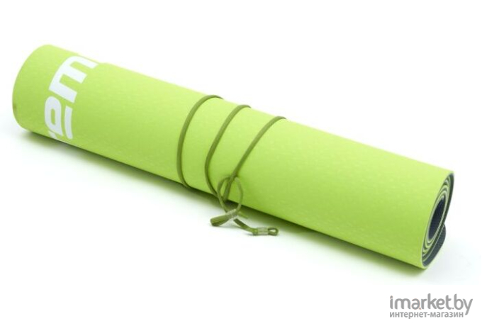 Коврик для йоги и фитнеса Atemi AYM0321 173х61х0,4 см серо-зеленый