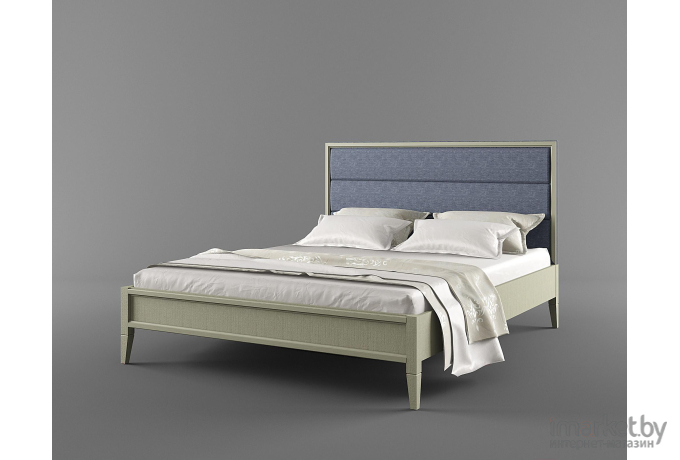 Кровать Молодечномебель Charlie ВМФ-1519 180x200 серый агат/Leroy 310