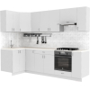 Готовая кухня Сивирин-Компани Клео глосc 1.2x2.7 левая белый глянец/белый глянец
