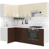 Готовая кухня Сивирин-Компани Клео глоcс 1.2x2.4 левая коричневый глянец/ваниль глянец