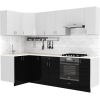 Готовая кухня Сивирин-Компани Клео глоcс 1.2x2.6 левая черный глянец/белый глянец