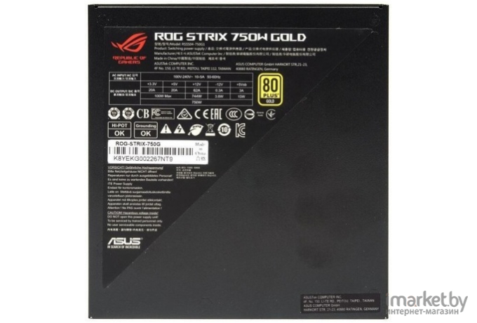 Блок питания ASUS ROG STRIX 750G [ROG-STRIX-750G  CE+UK]