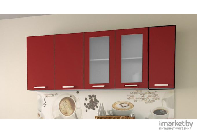 Кухонный шкаф Интерлиния Компо ВШ30-720-1дв красный