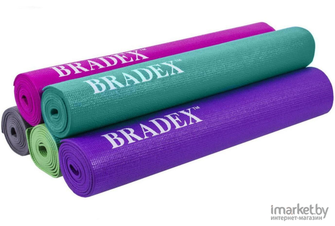 Коврик для йоги и фитнеса Bradex 173х61х0,3 см бирюзовый [SF 0693]