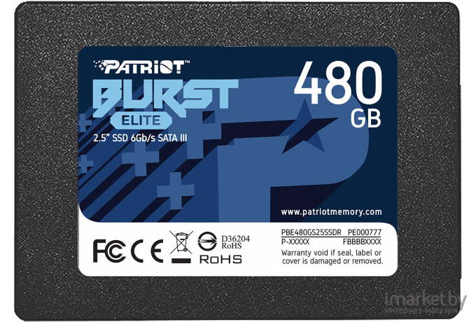 SSD диск Patriot SATA III 480Gb [PBE480GS25SSDR]