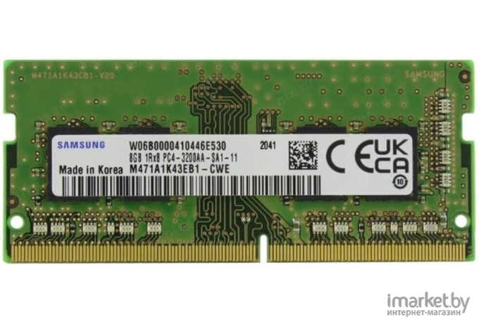 Оперативная память Samsung DDR4   8GB SO-DIMM  3200MHz [M471A1K43EB1-CWED0]