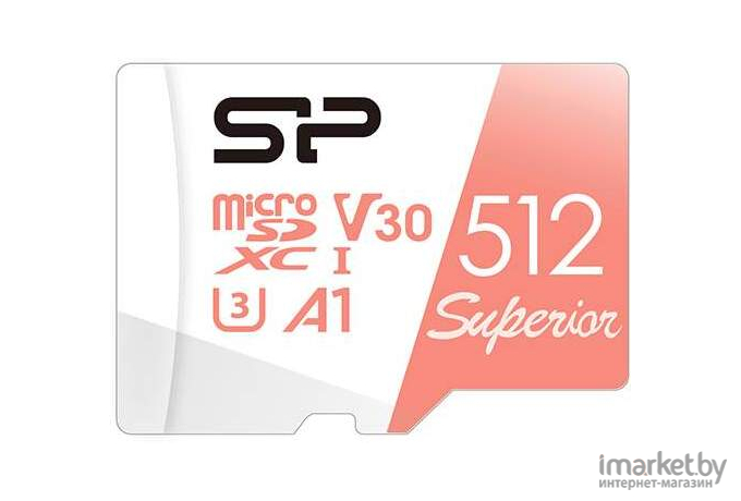 Карта памяти Silicon-Power microSD 512GB Superior A1 microSDXC Class 10 UHS-I [SP512GBSTXDV3V20]