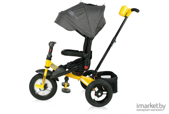 Детский велосипед с ручкой Lorelli Jaguar Air 2021 Black/Yellow [10050392101]