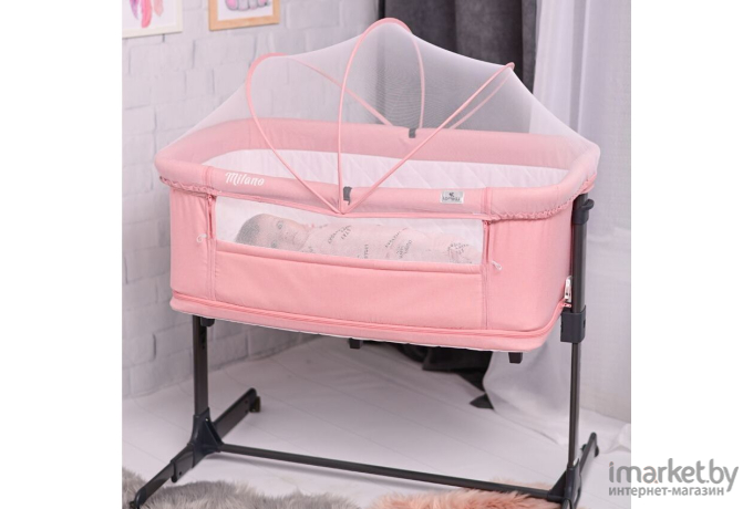 Детская кроватка Lorelli Milano Pink [10080440001]