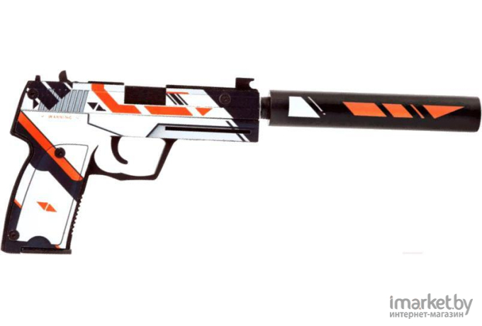 Игрушка VozWooden Пистолет Active USP-S азимов (деревянный резинкострел) [2002-0401]