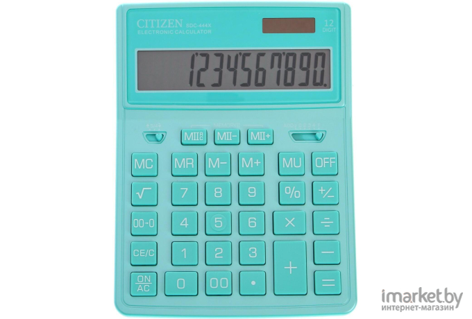 Калькулятор Citizen SDC-444XRGNE бирюзовый