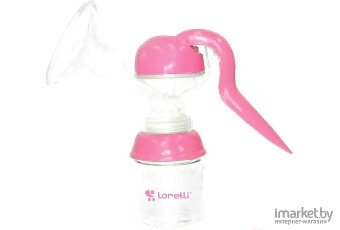 Молокоотсос Lorelli 150 мл с бутылочкой Pink [10220360004]