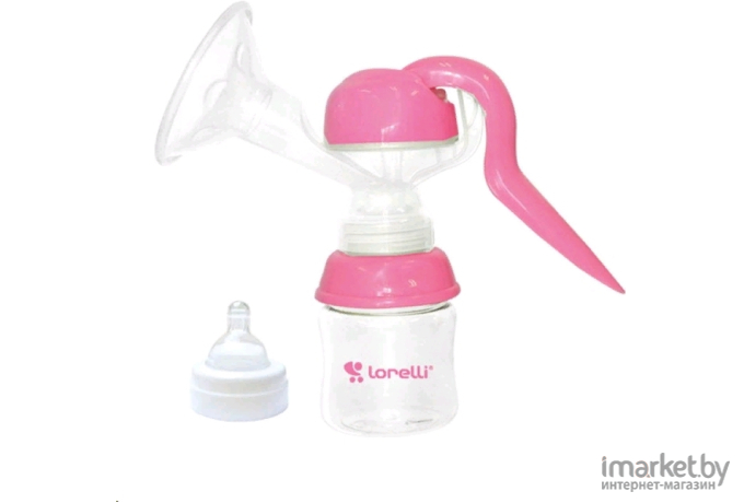 Молокоотсос Lorelli 150 мл с бутылочкой Pink [10220360004]