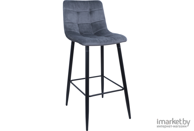 Барный стул AksHome Stella велюр серый HLR21/черный