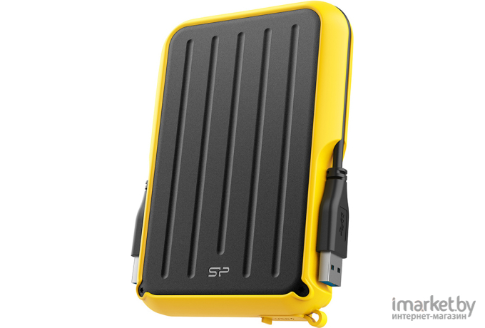 Внешний жесткий диск HDD Silicon-Power External 1.0Tb Armor A66 черный/желтый [SP010TBPHD66SS3Y]