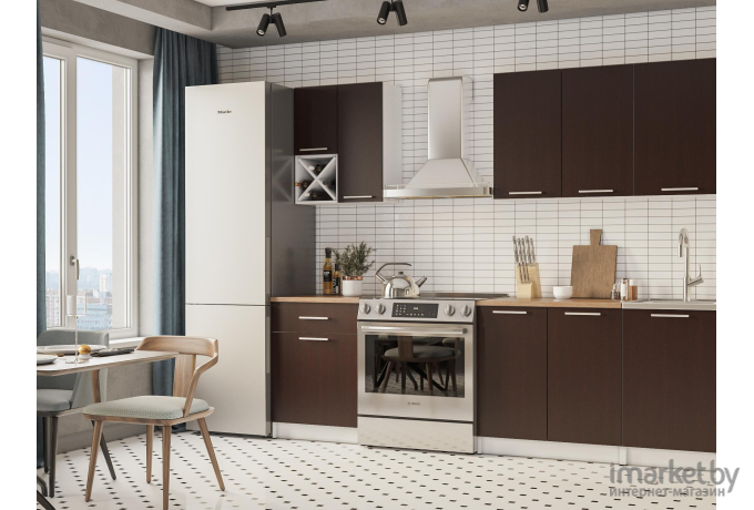 Готовая кухня Mebel-Ars Милана 1,9 м венге цаво