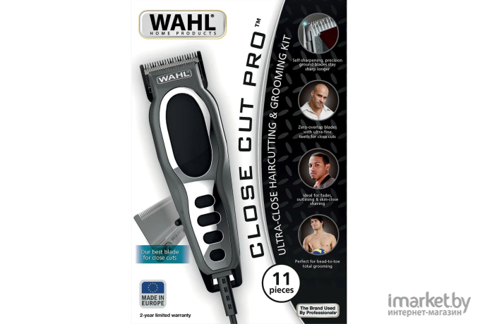 Машинка для стрижки волос Wahl Close Сut Pro Grey серый [20105.0460]