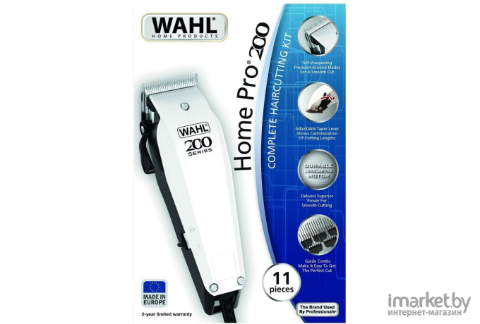 Машинка для стрижки волос Wahl HomePro 200 белый/черный [20101.0460]