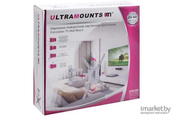 Кронштейн, стойка Ultramounts Кронштейн для телевизора Ultramounts UM 870W [UM 870W]