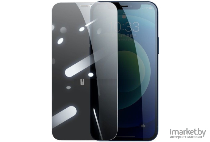 Защитное стекло UGREEN SP159-20423 для Apple iPhone 12/12 Pro, полноэкранное, антишпион, 1шт/упак.
