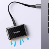 Конвертер UGREEN CM303-70549; USB-C to HDMI (F) + VGA (F); плоский кабель, Black