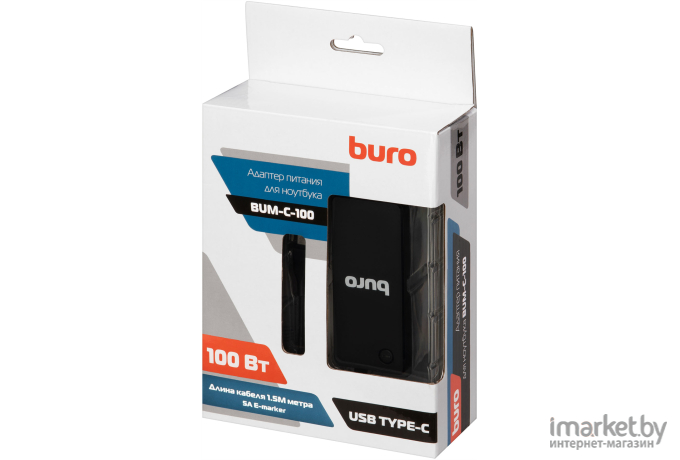 Блок питания BURO BUM-С-100 100W 1xUSB 2.4A