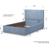 Кровать мягкая Аквилон Женева 12 М (Конфетти стоун блю)