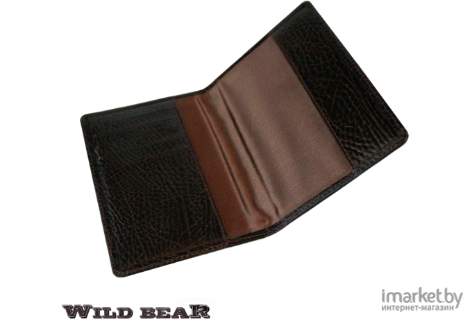 WILD BEAR Обложка для паспорта LUX RO-004 Dark-brown (LUX RO-004 Dark-brown)