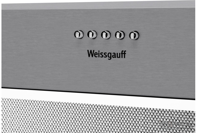 Вытяжка встраиваемая Weissgauff BOX 850 IX управление: кнопочное 1 мотор нержавеющая сталь (429193)