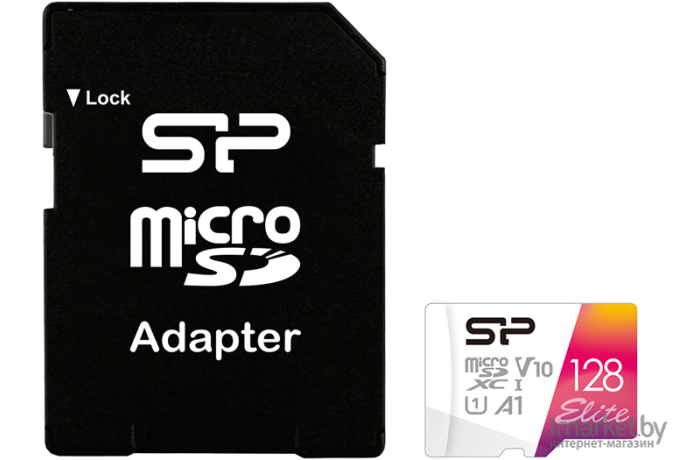 Карта памяти Silicon-Power microSDXC 128Gb Class10 (SP128GBSTXBV1V20SP)