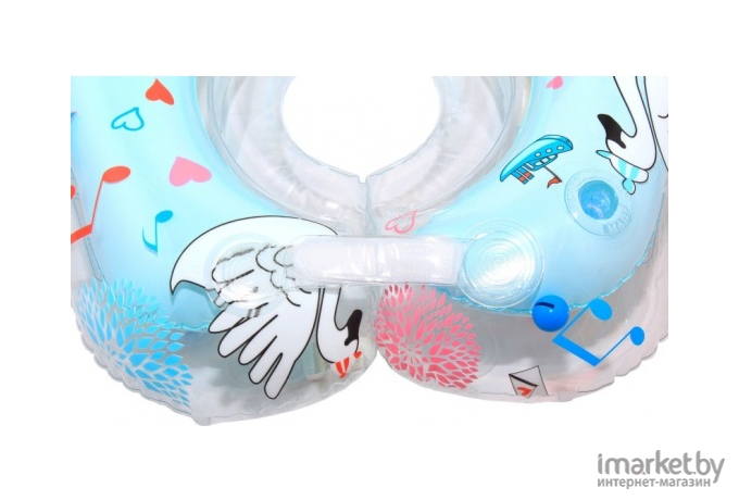 Круг на шею Roxy-Kids Flipper Лебединое озеро для купания малышей музыкальный голубой (FL004)