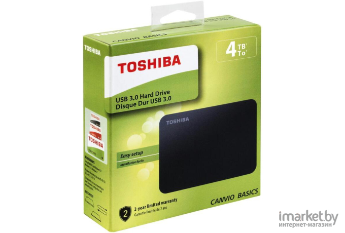 Внешний жесткий диск Toshiba Canvio Basics 4Tb черный (HDTB440EK3)