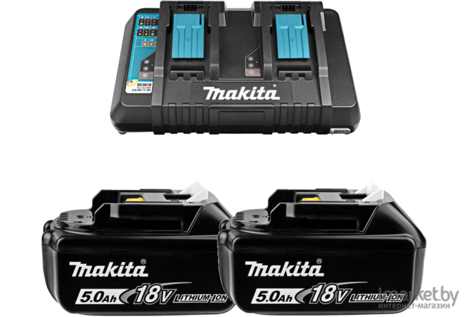 Аккумулятор с зарядным устройством Makita BL1850B 18В 5Ач Li-Ion (191L75-3)