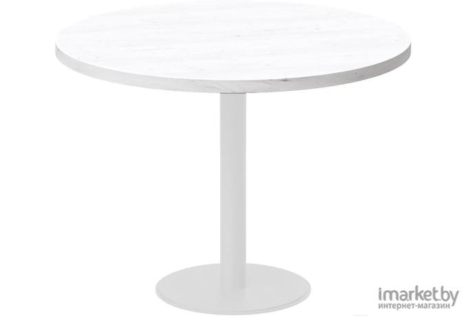 Стол обеденный Millwood Лофт Хельсинки 4 Л D900x750 дуб белый Craft/металл белый