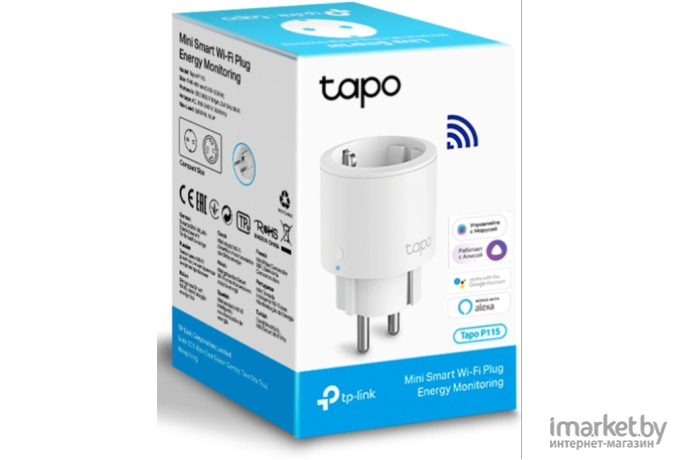 Умная мини Wi‑Fi розетка Tapo P115 (1-pack)