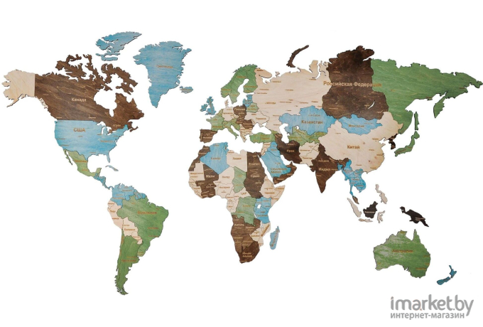 Панно Woodary Карта мира XXL (3141)