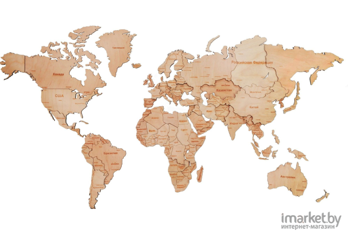 Панно Woodary Карта мира XL (3143)