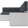 Кухонный диван Mebel-Ars Ганновер 178х82 левый велюр серо-синий HB-178 26 (М11-12-5)