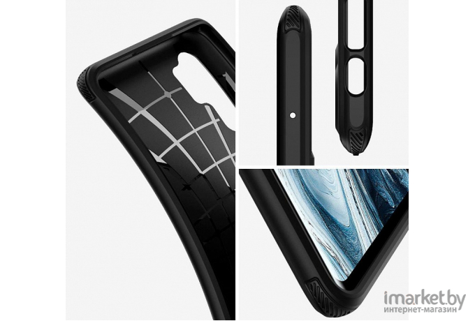 Чехол Spigen Rugged Armor для Xiaomi Mi Note 10/10 Pro Matte Black (ACS00603)