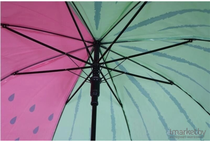 Зонт-трость МихиМихи Киви с 3D эффектом коричневый (MM10406)