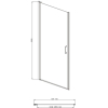 Душевая дверь Adema НАП-70 прозрачное стекло 70x195 (УТ-00001156)