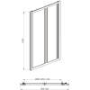 Душевая дверь Adema НОА-90 прозрачное стекло 90x195 (00001147)